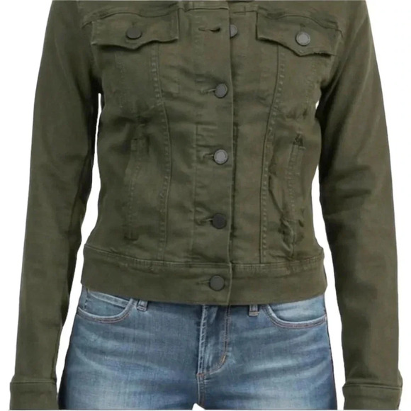 NWT’S. Articles of Society Taylor Dark Fern Green Denim Jean
Jacket, - Picture 1 of 11